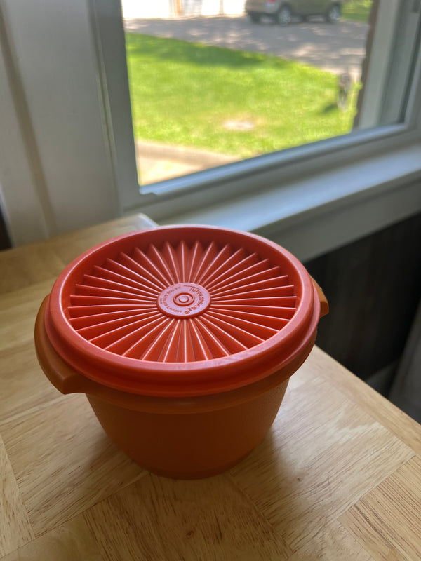 Vintage Orange Tupperware Bowl