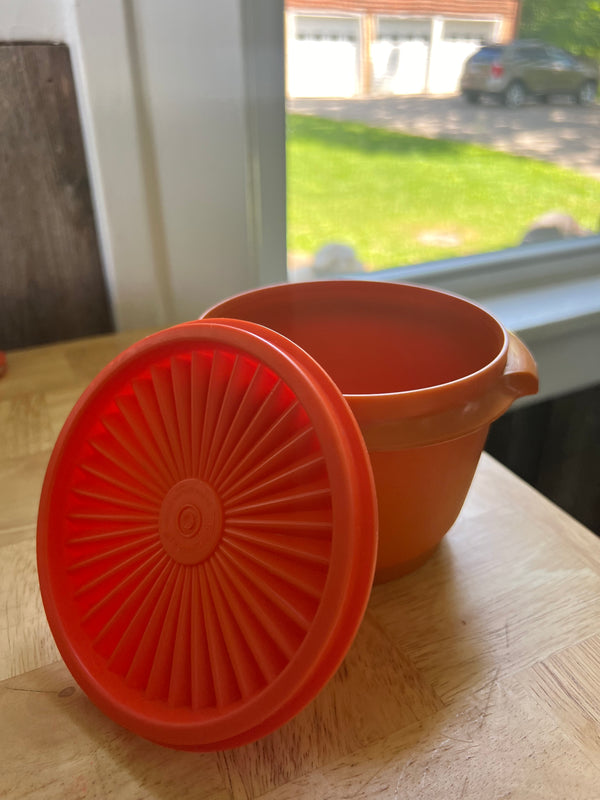 Vintage Orange Tupperware Bowl