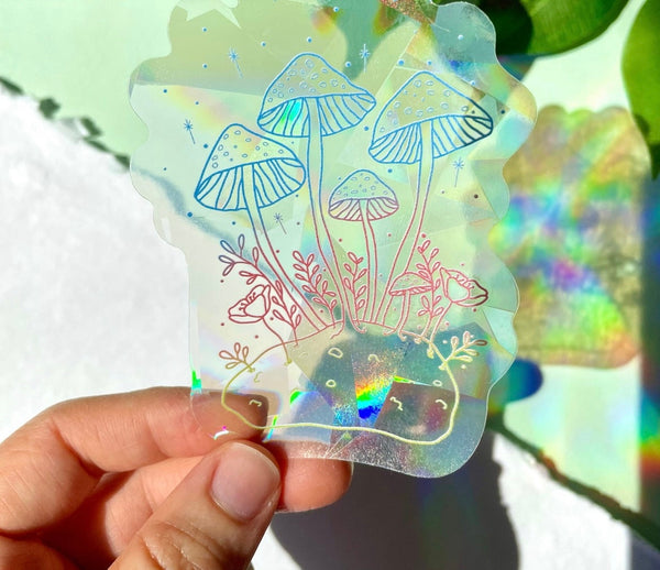 Ethereal May Rainbow Mushroom Suncatcher - Sonumbra