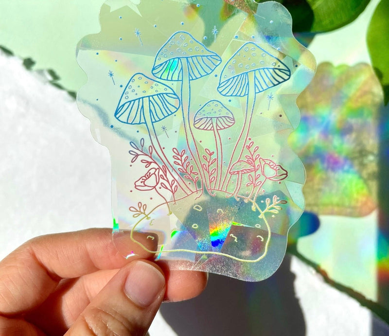 Ethereal May Rainbow Mushroom Suncatcher - Sonumbra