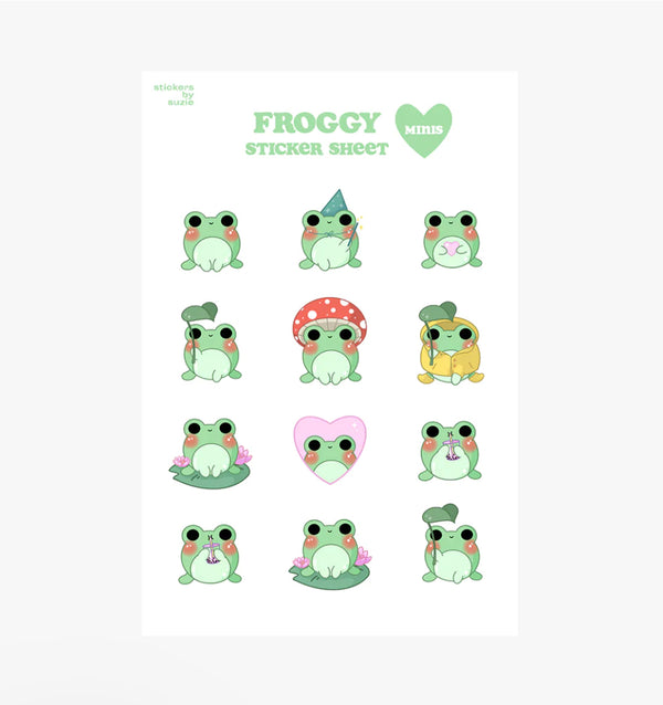 Suzie Froggy Sticker Sheet - Sonumbra