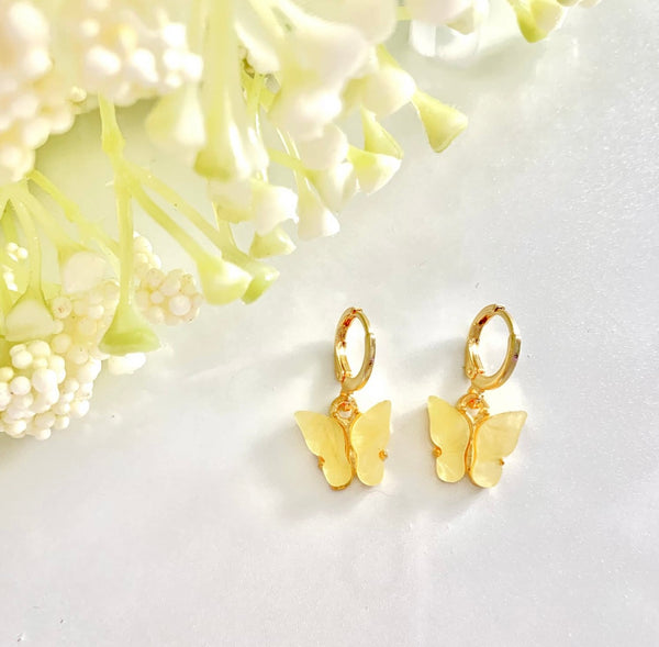 Happyish Gold Butterfly Earrings - Sonumbra